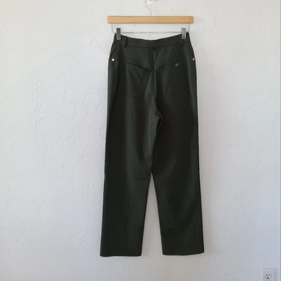 St. John Three Piece Matching Set Forest Green Blazer Sweater Pant S